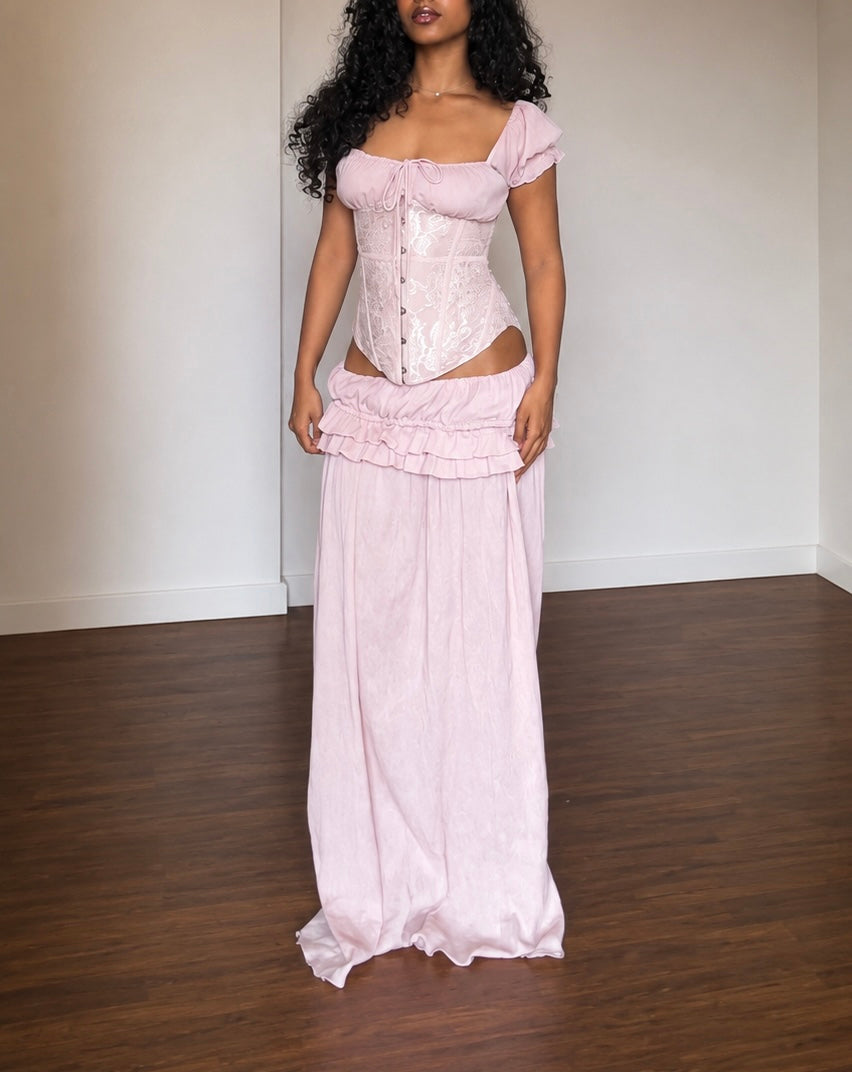 Vintage rose corset