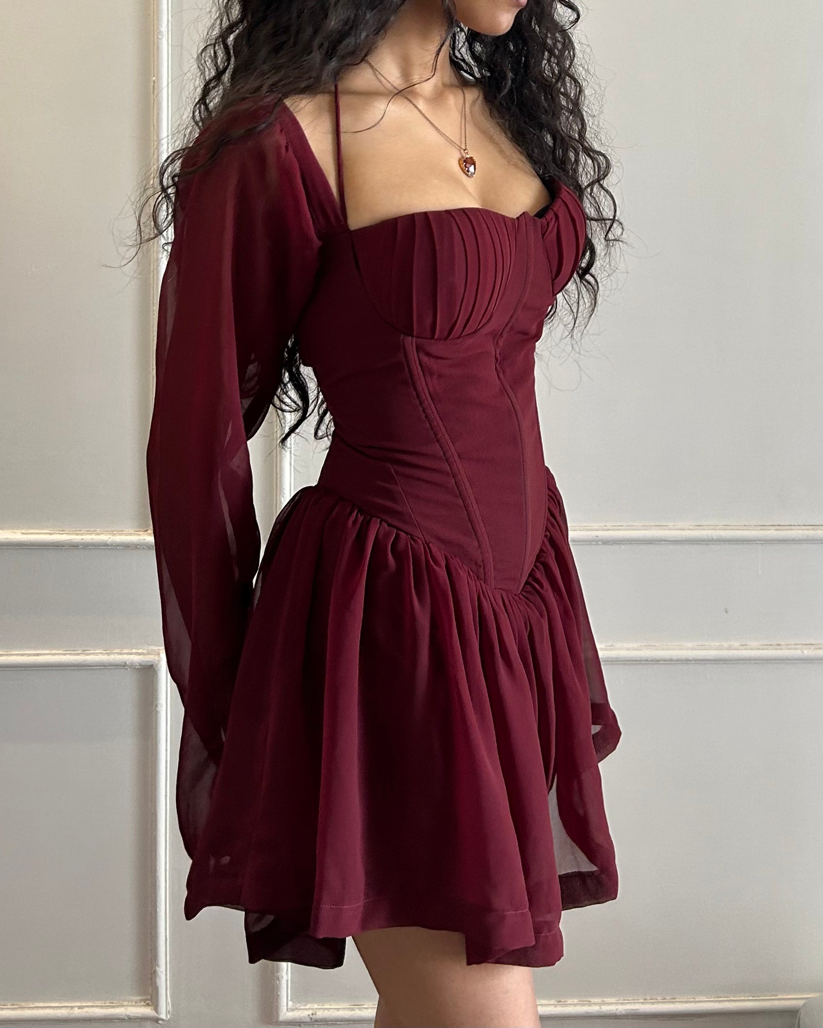 Cherry red corset dress