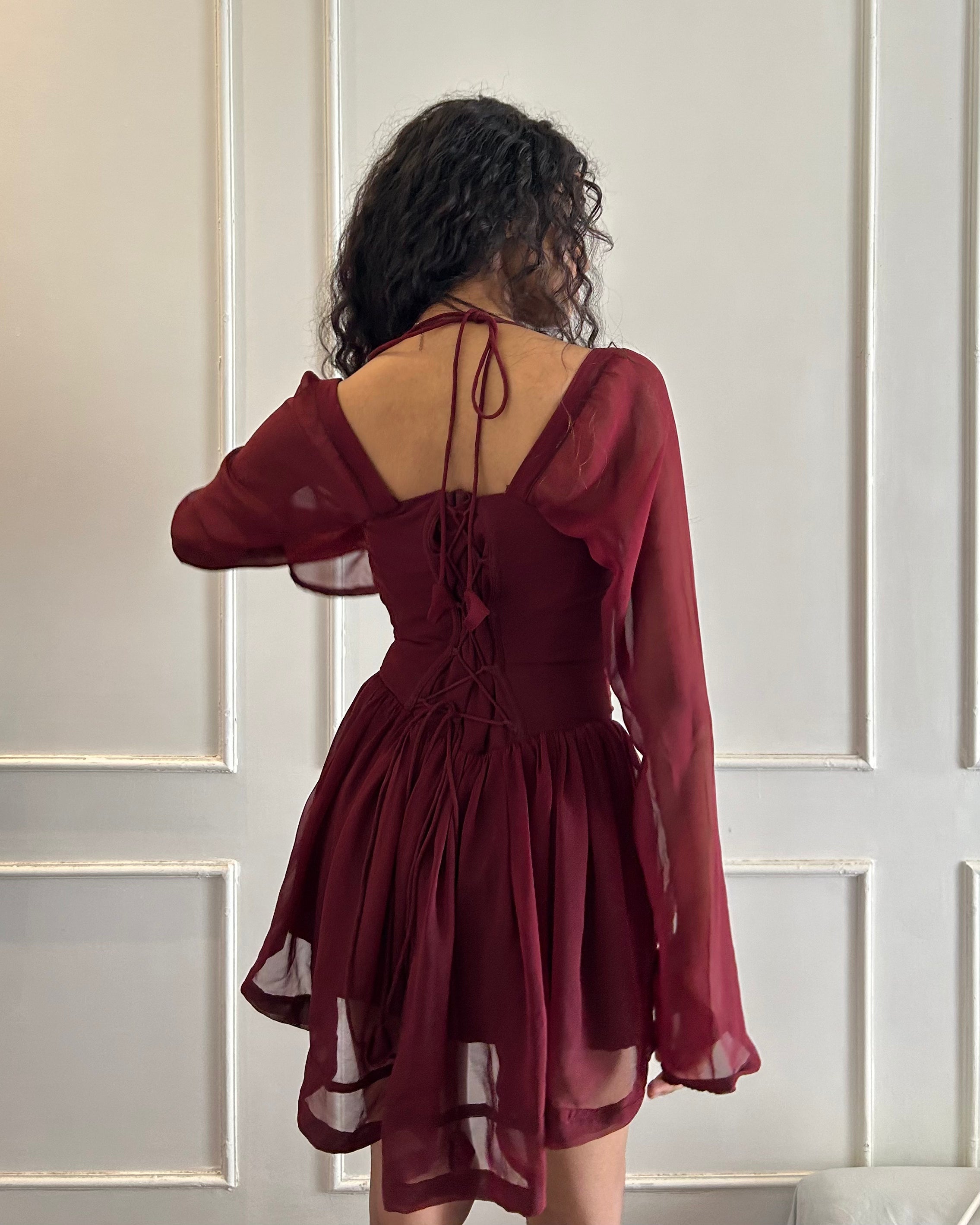Cherry red corset dress